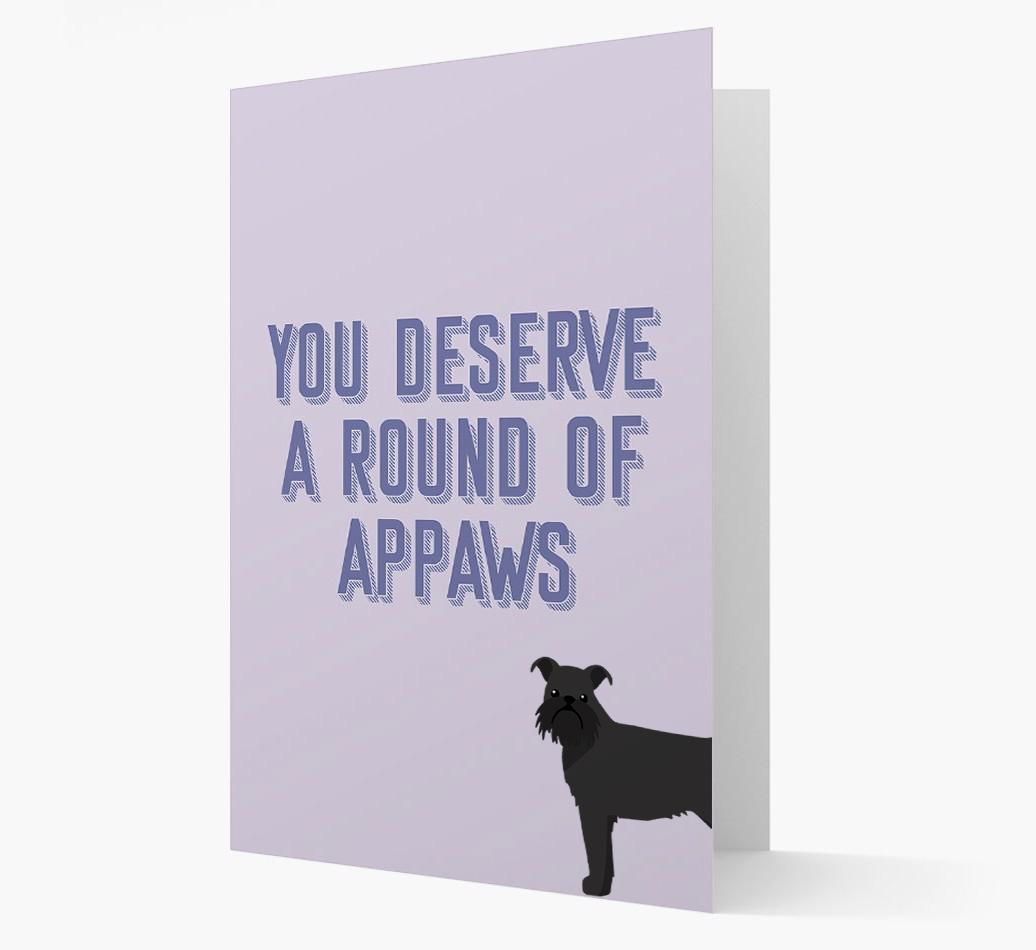 'You Deserve A Round Of Appaws' Card with {breedFullName} Icon