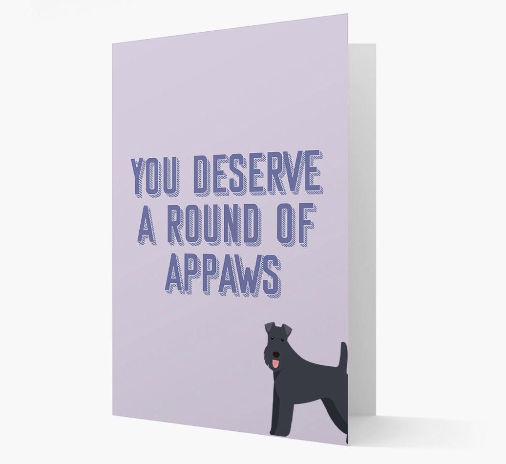'You Deserve A Round Of Appaws' Card with {breedFullName} Icon
