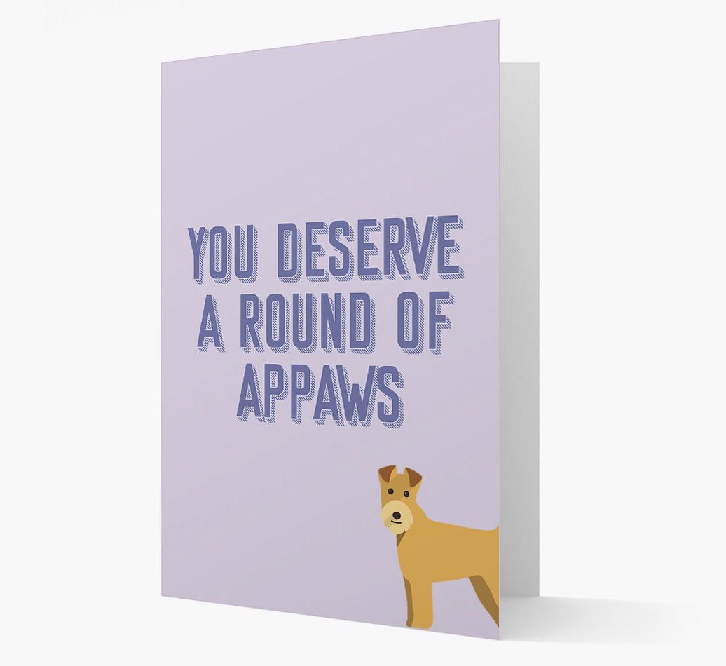 'You Deserve A Round Of Appaws' Card with {breedFullName} Icon