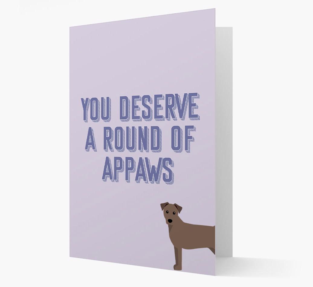 'You Deserve A Round Of Appaws' Card with {breedFullName} Icon