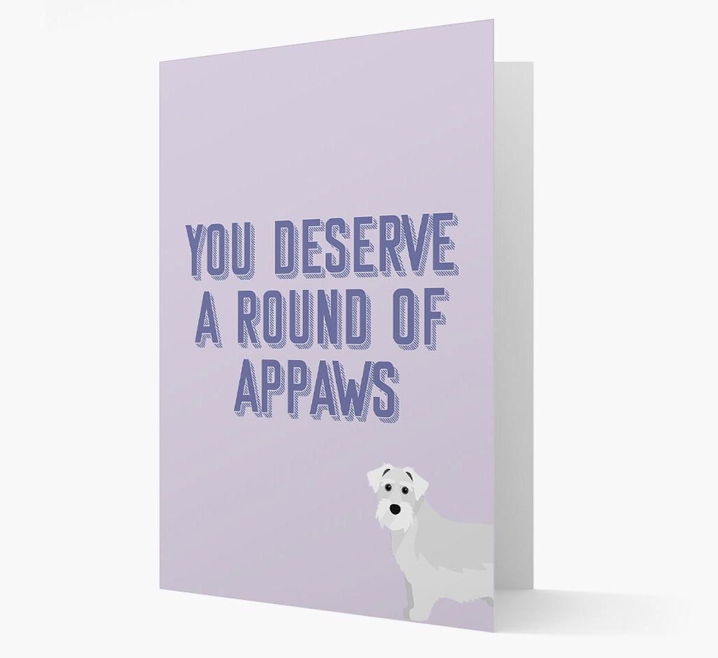 'You Deserve A Round Of Appaws' Card with {breedFullName} Icon