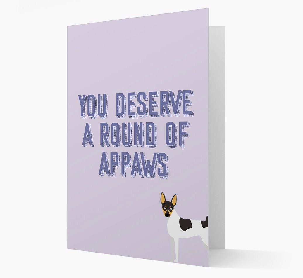 'You Deserve A Round Of Appaws' Card with {breedFullName} Icon