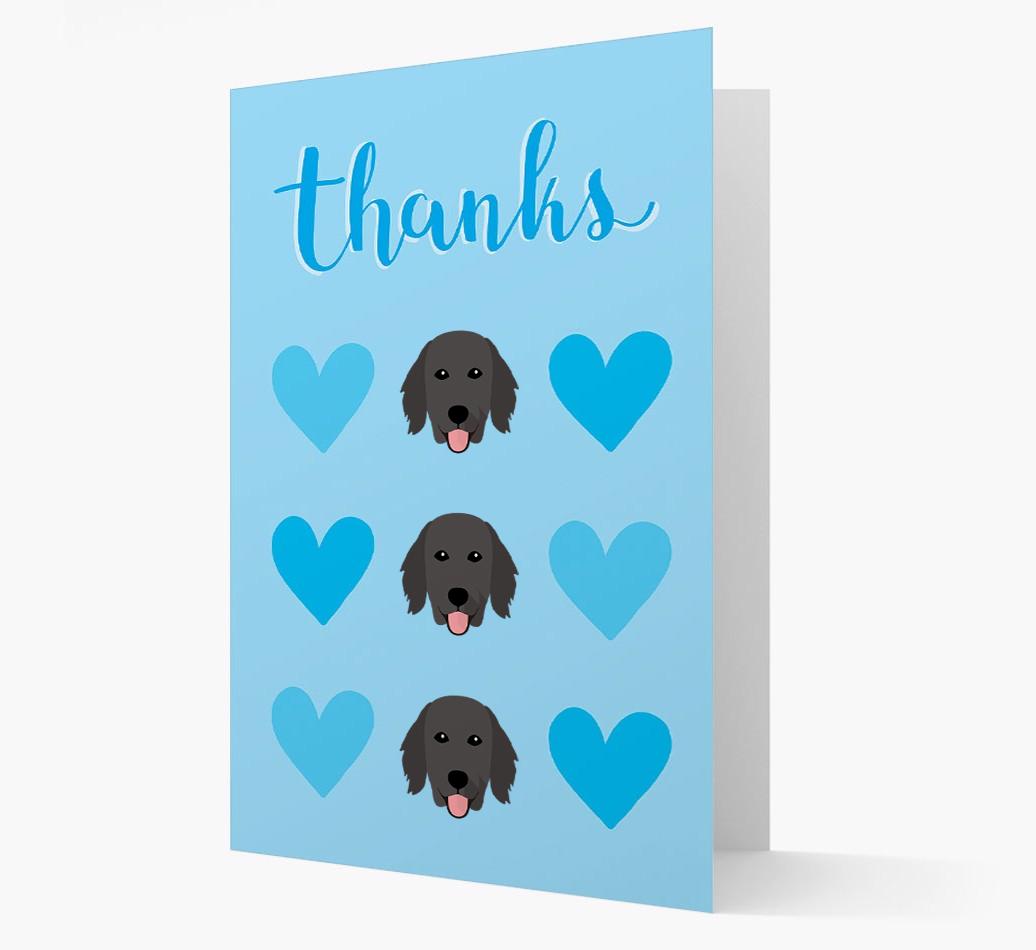 'Thanks' Heart Pattern Card with {breedFullName} Icon
