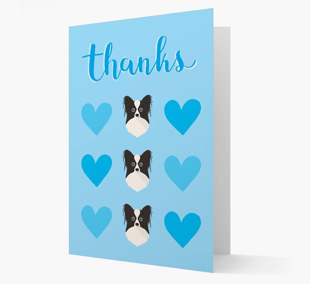 'Thanks' Heart Pattern Card with {breedFullName} Icon
