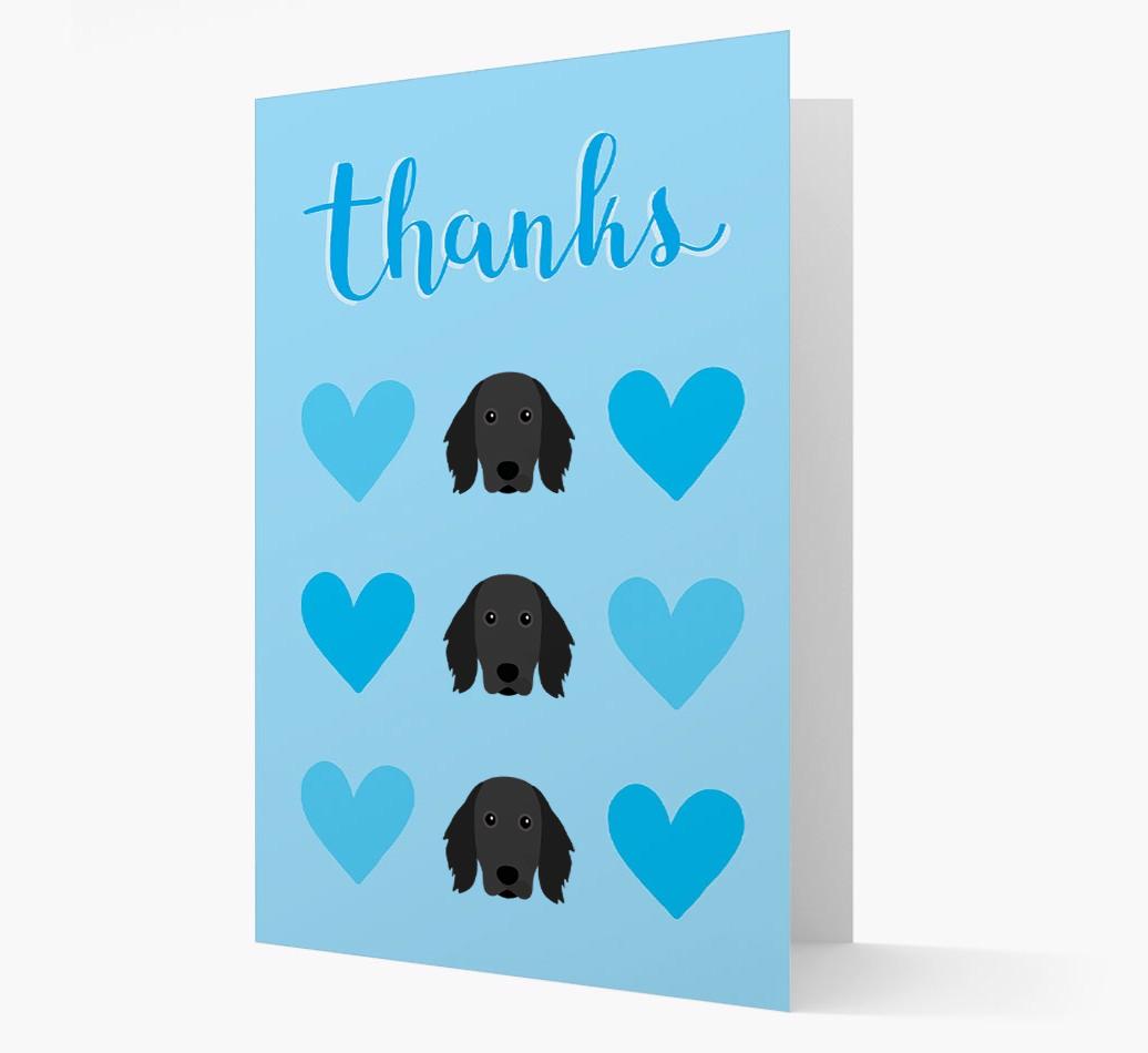'Thanks' Heart Pattern Card with {breedFullName} Icon