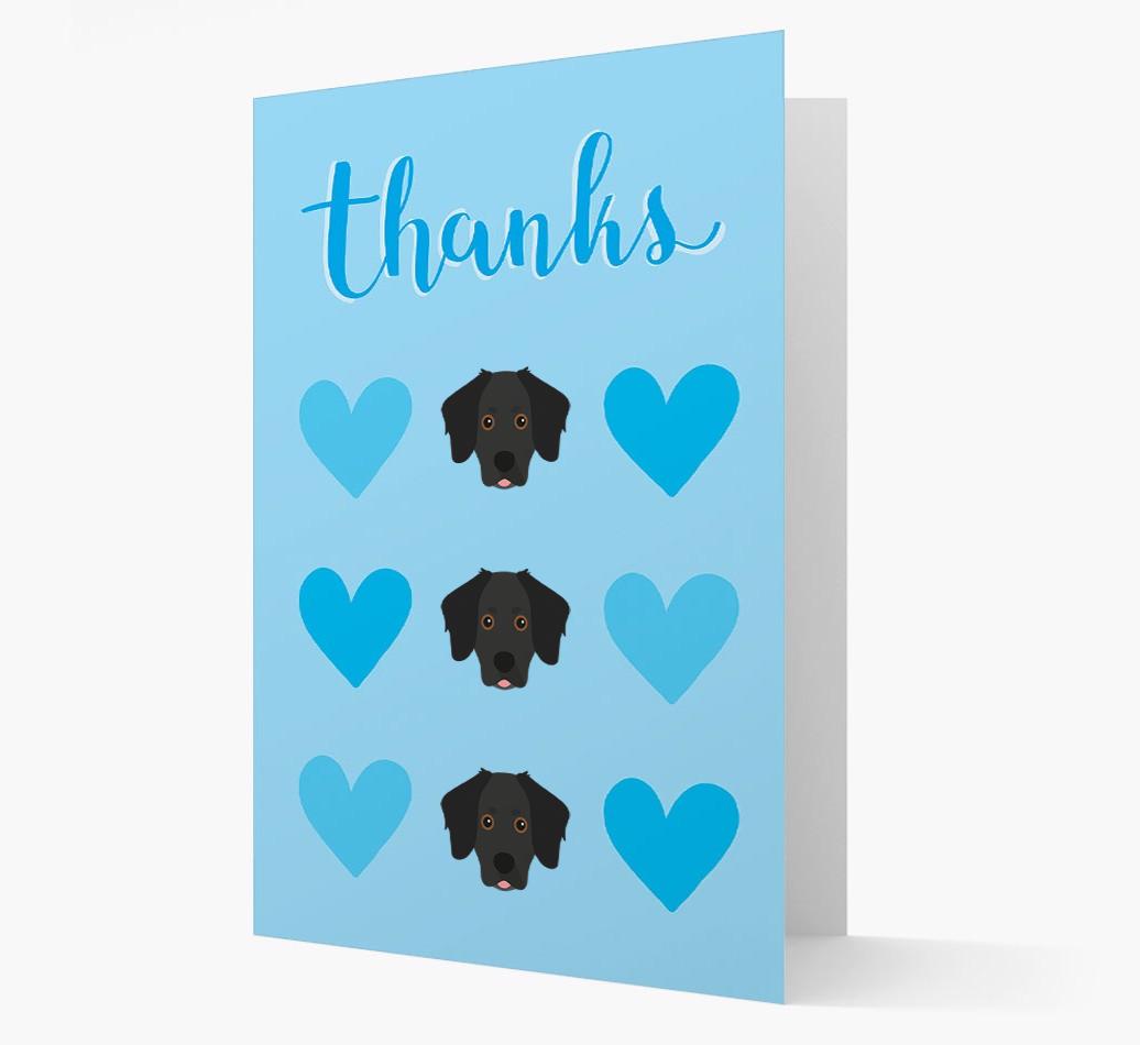 'Thanks' Heart Pattern Card with {breedFullName} Icon