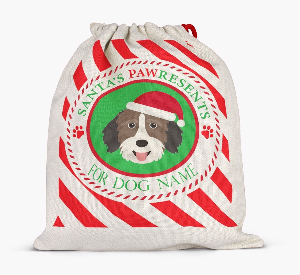 Santa Sack 'Pawresents' - Personalized for Your {breedFullName}