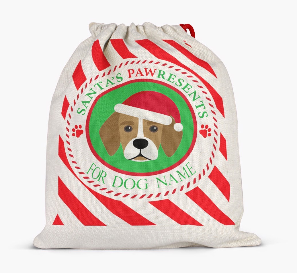 Santa Sack 'Pawresents' - Personalized for Your {breedFullName}