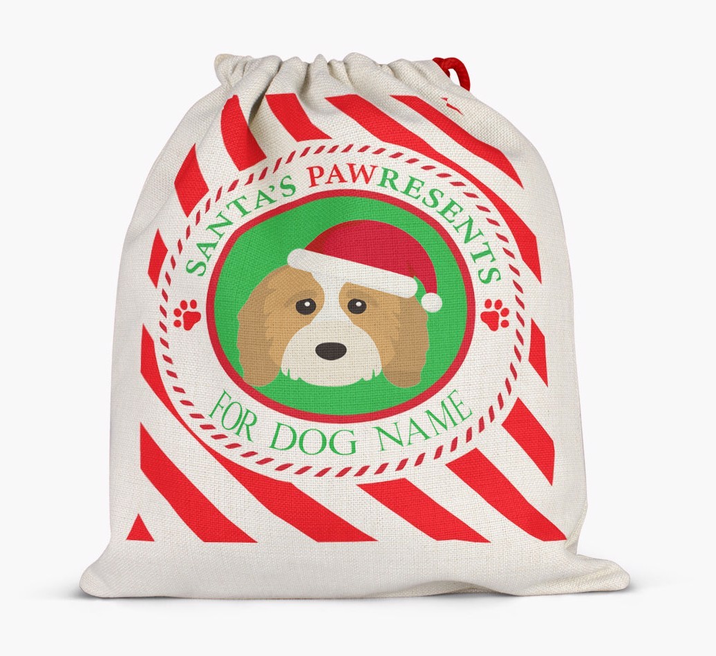 Santa Sack 'Pawresents' - Personalized for Your {breedFullName}