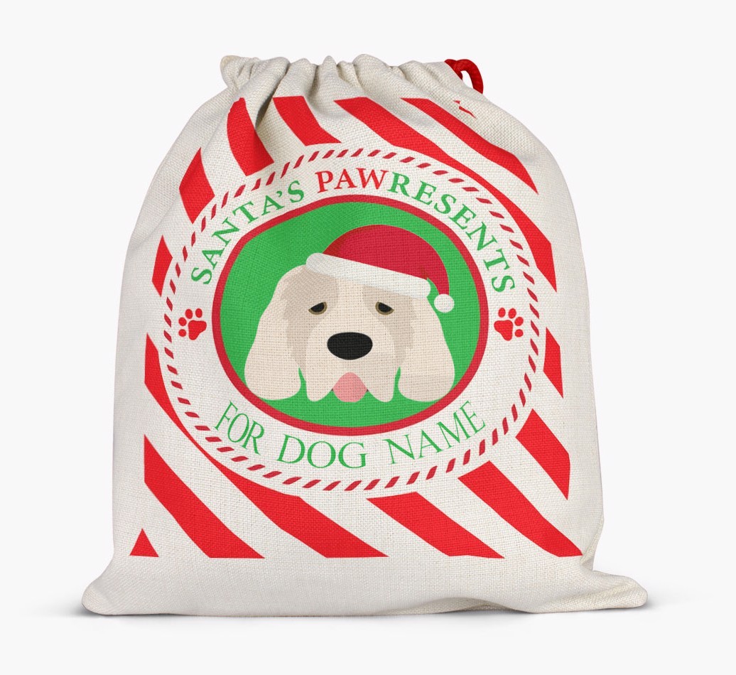 Santa Sack 'Pawresents' - Personalized for Your {breedFullName}