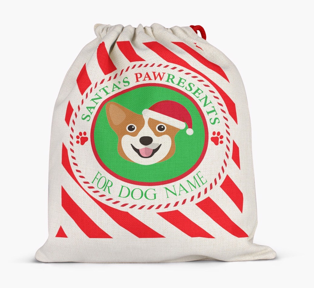 Santa Sack 'Pawresents' - Personalized for Your {breedFullName}