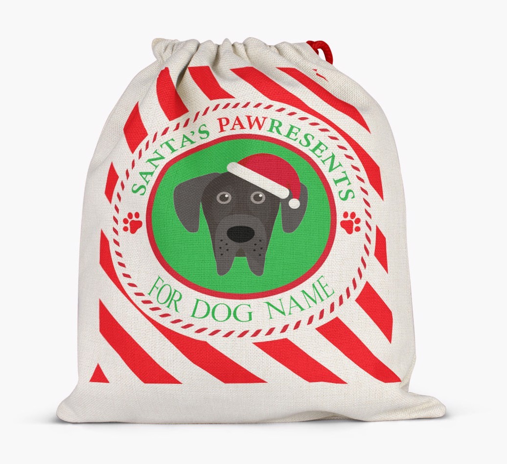 Santa Sack 'Pawresents' - Personalized for Your {breedFullName}