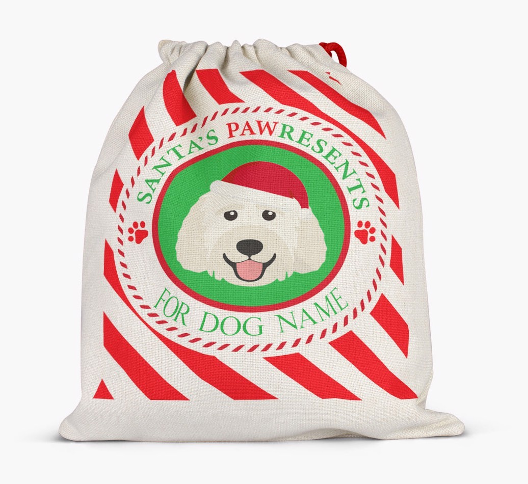 Santa Sack 'Pawresents' - Personalized for Your {breedFullName}