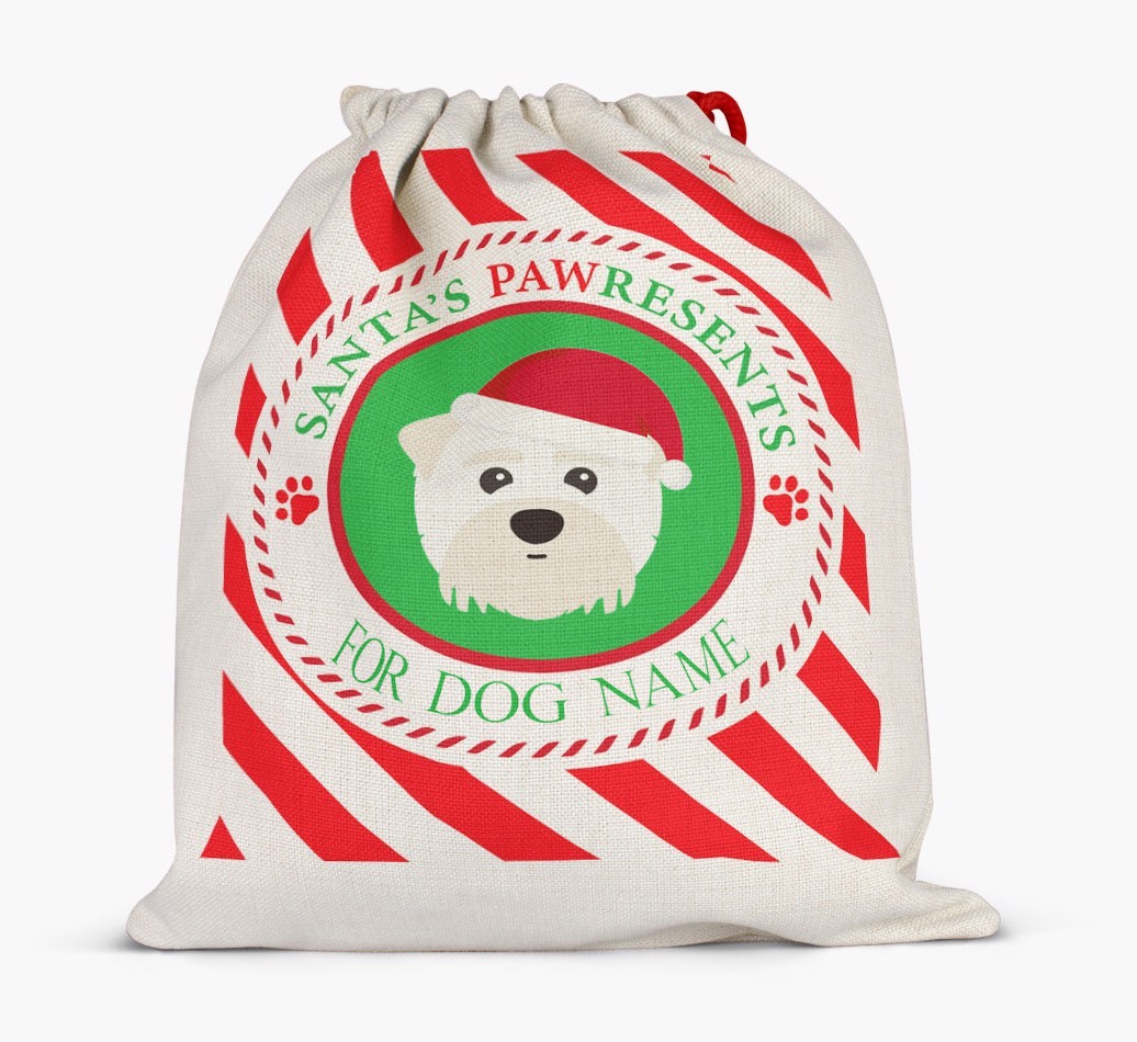 Santa Sack 'Pawresents' - Personalized for Your {breedFullName}