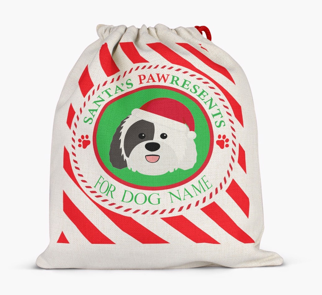 Santa Sack 'Pawresents' - Personalized for Your {breedFullName}