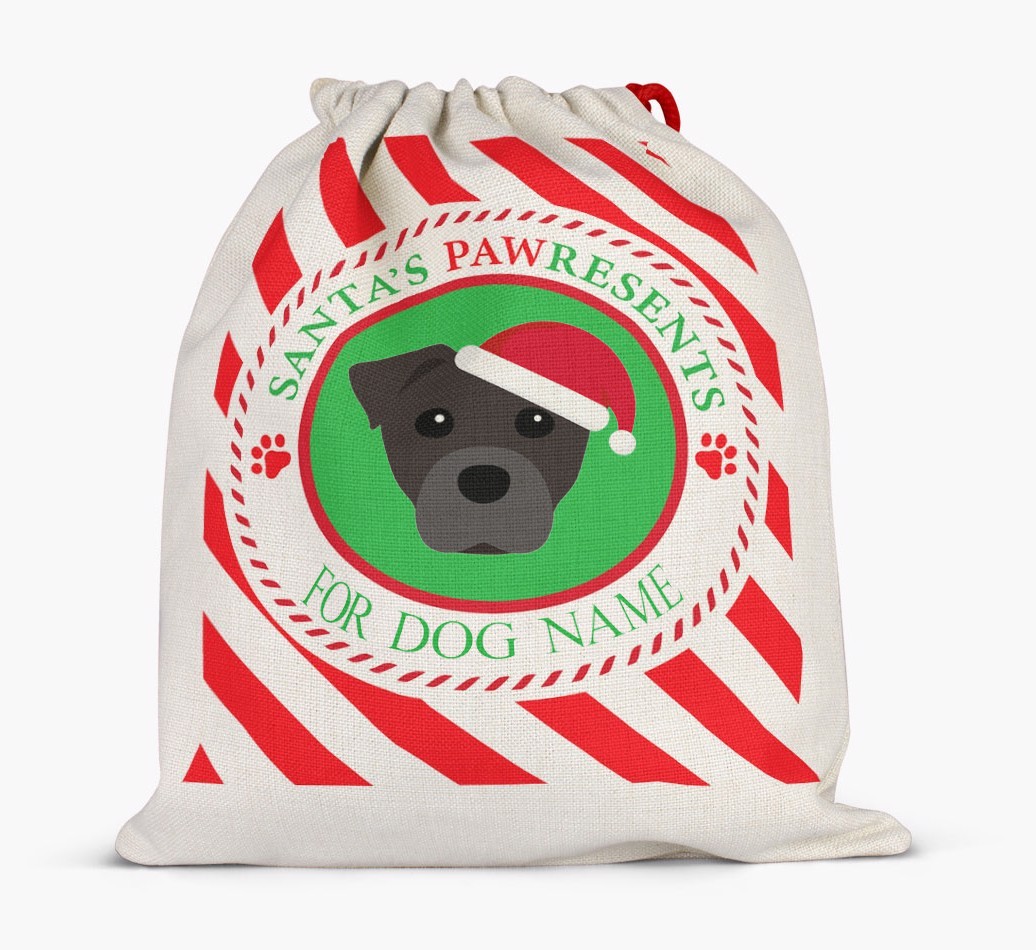 Santa Sack 'Pawresents' - Personalized for Your {breedFullName}