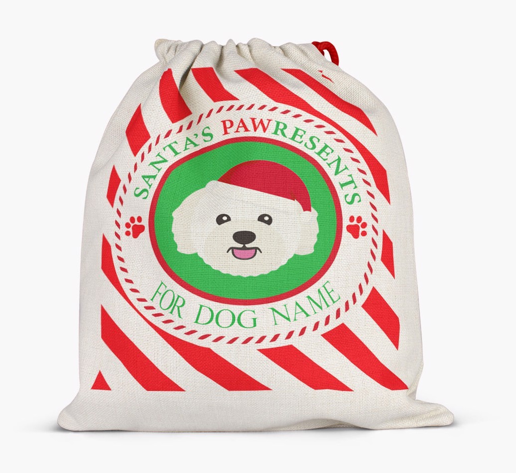 Santa Sack 'Pawresents' - Personalized for Your {breedFullName}