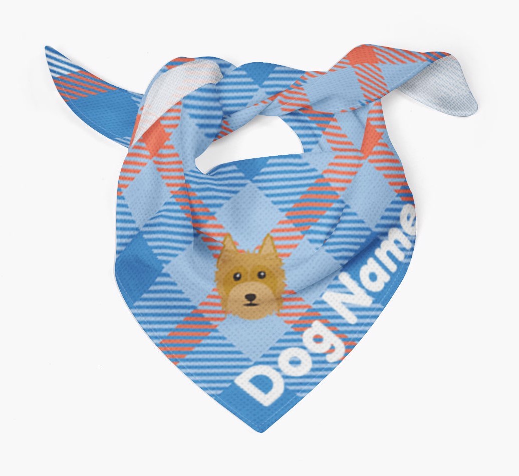 Personalised Tartan Dog Bandana for {dogsName}