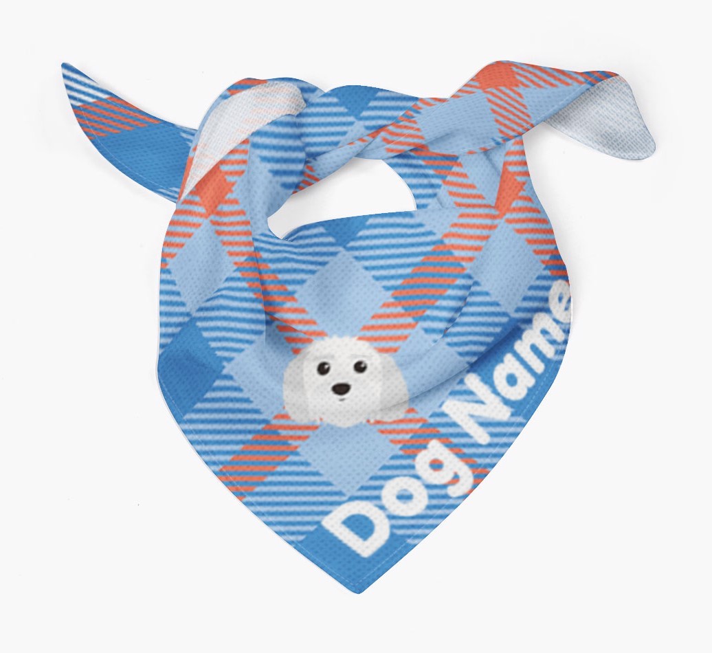 Personalised Tartan Dog Bandana for {dogsName}