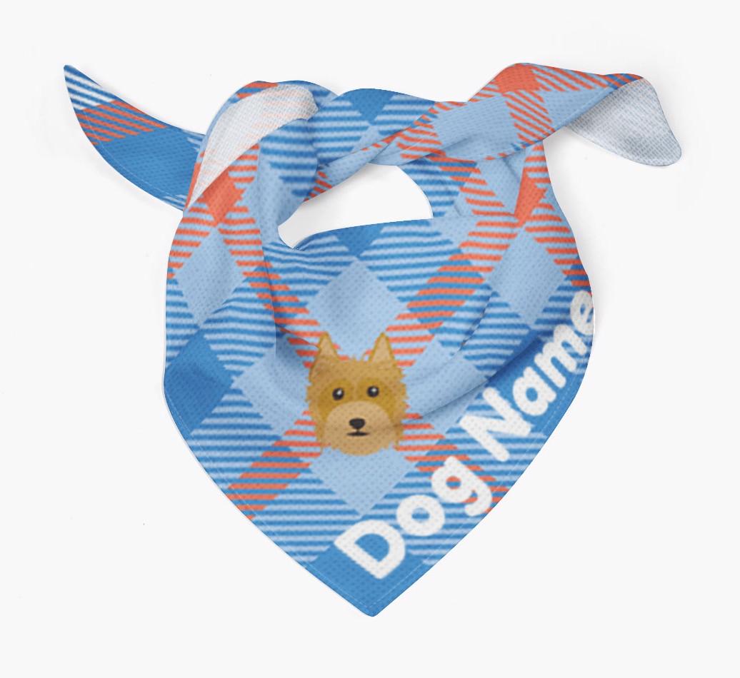 Personalized Plaid Dog Bandana for {dogsName}