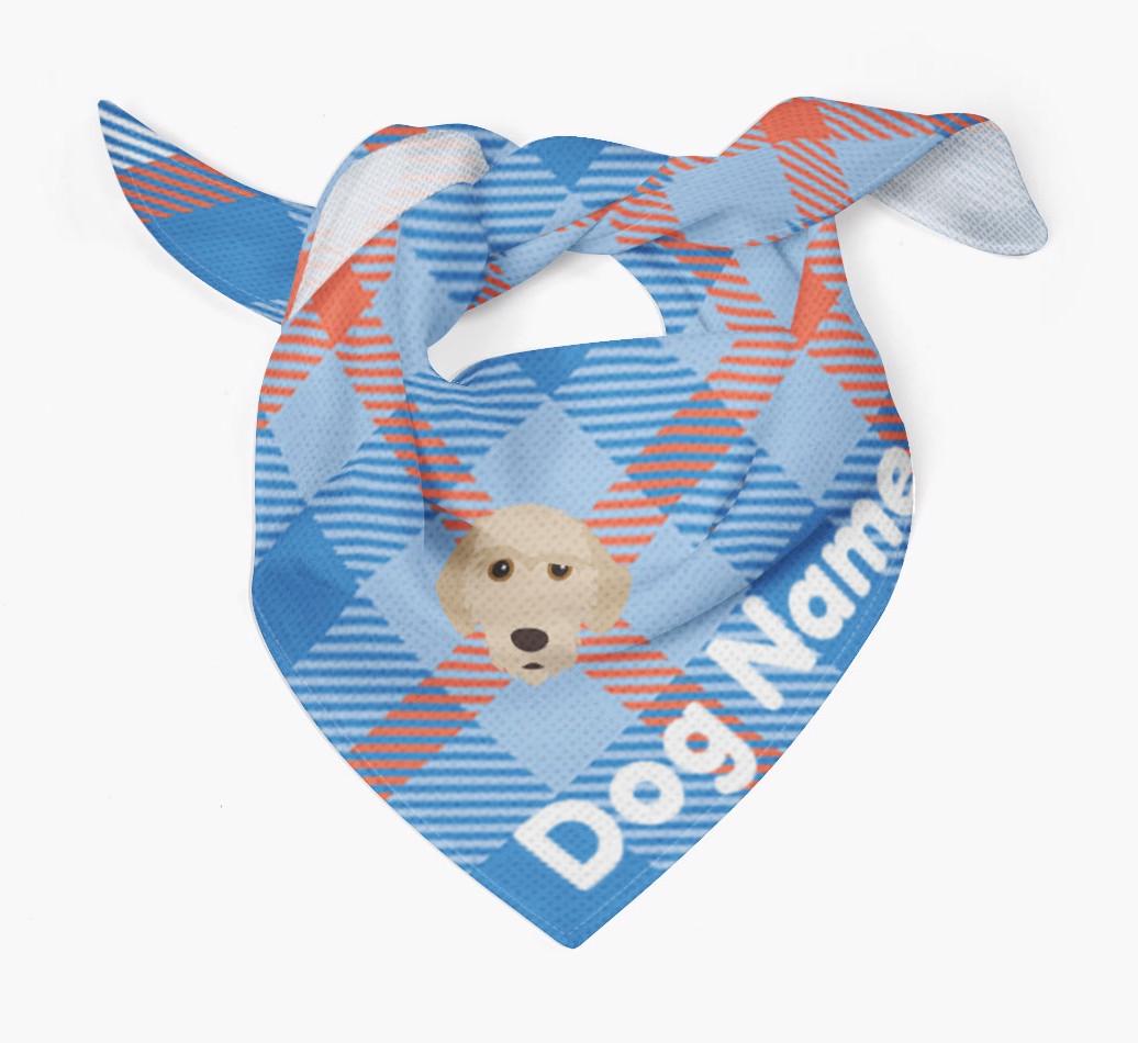 Personalized Plaid Dog Bandana for {dogsName}