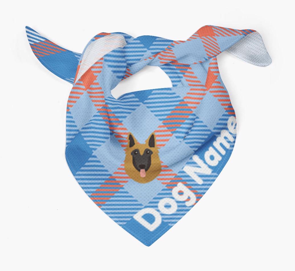 Personalized Plaid Dog Bandana for {dogsName}