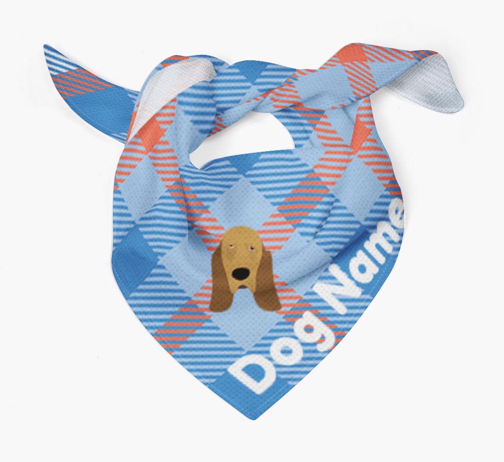 Personalized Plaid Dog Bandana for {dogsName}