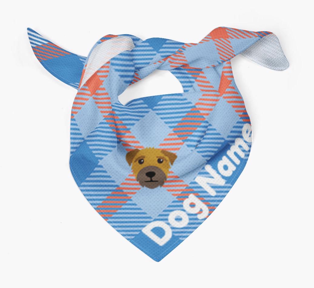 Personalized Plaid Dog Bandana for {dogsName}