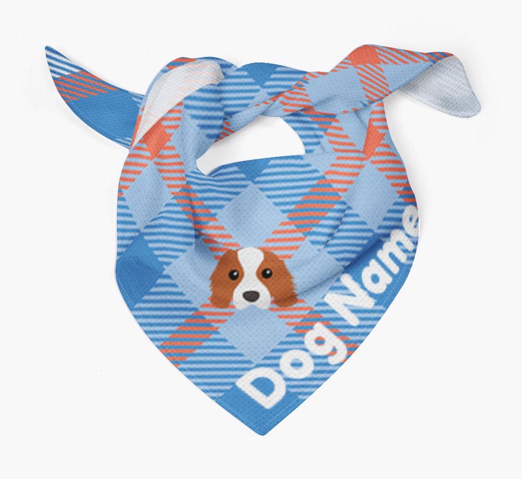 Personalized Plaid Dog Bandana for {dogsName}
