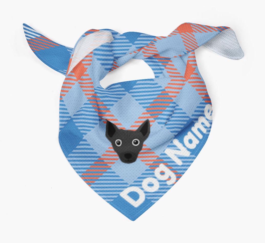 Personalized Plaid Dog Bandana for {dogsName}