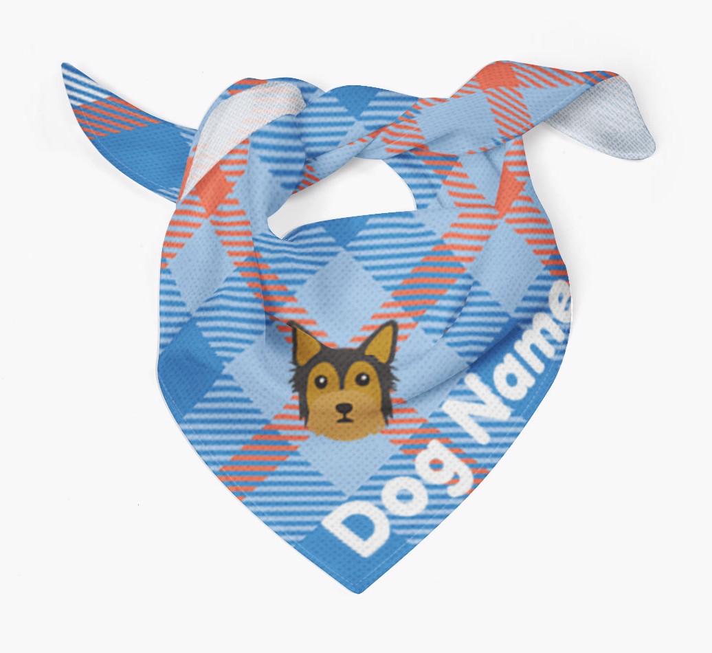 Personalized Plaid Dog Bandana for {dogsName}