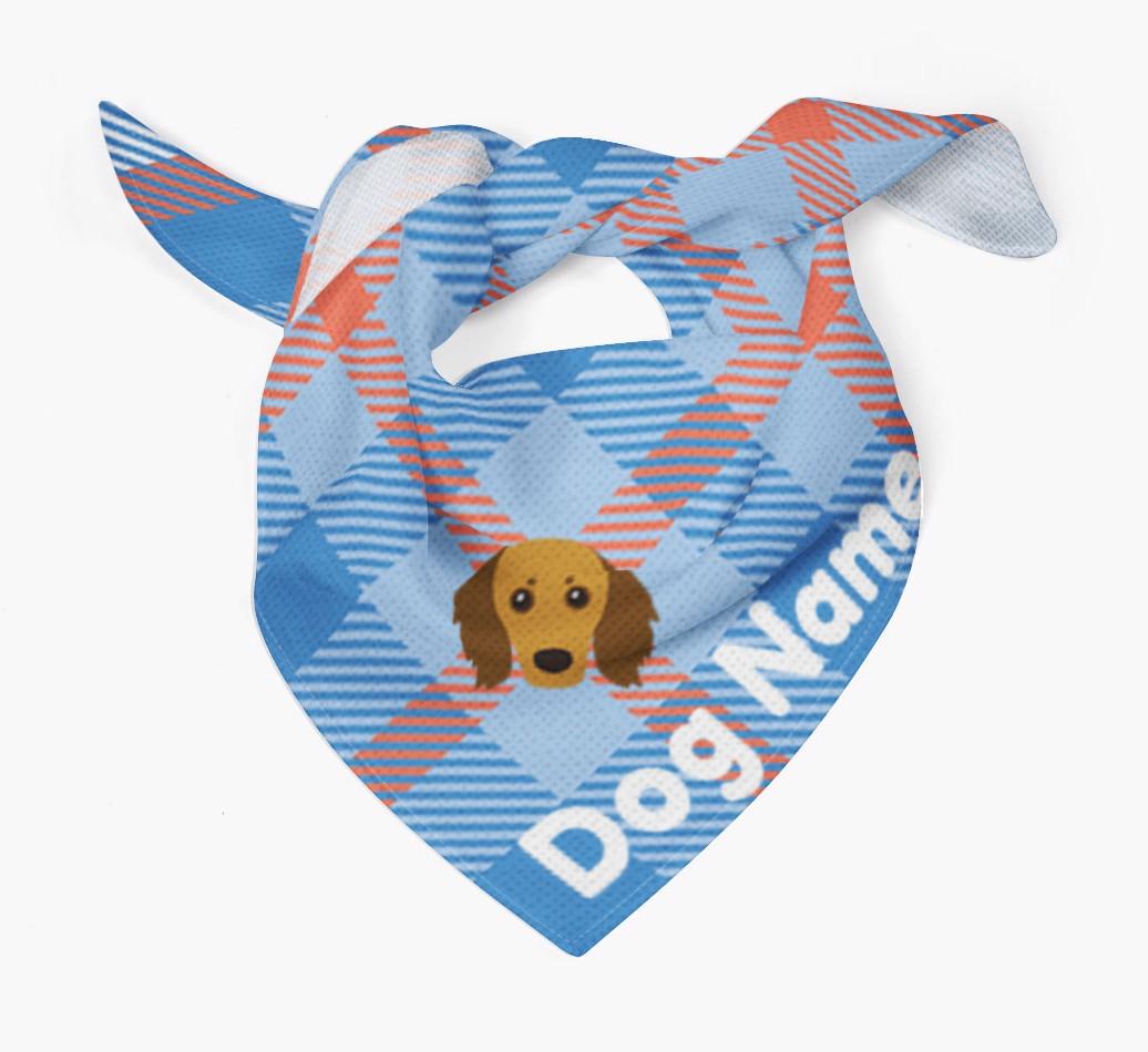 Personalized Plaid Dog Bandana for {dogsName}
