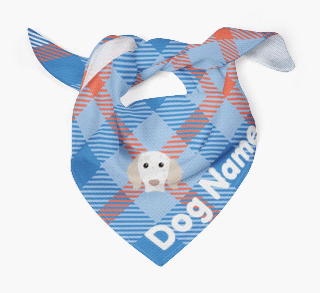 Personalized Plaid Dog Bandana for {dogsName}