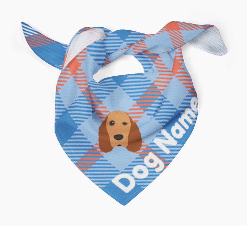 Personalized Plaid Dog Bandana for {dogsName}