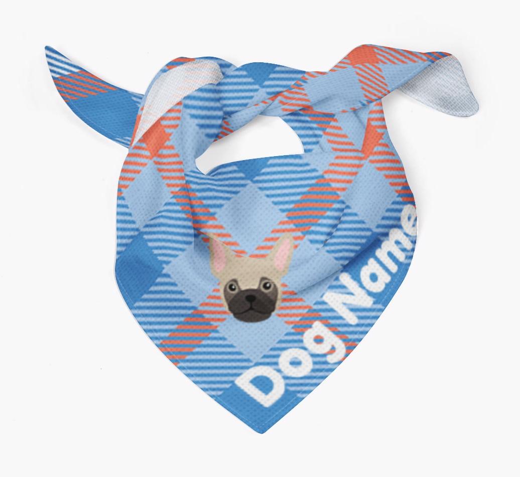 Personalized Plaid Dog Bandana for {dogsName}