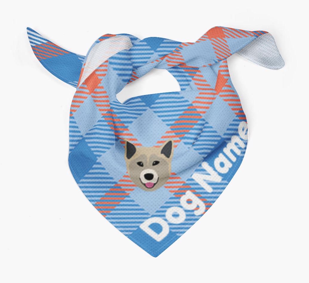 Personalized Plaid Dog Bandana for {dogsName}