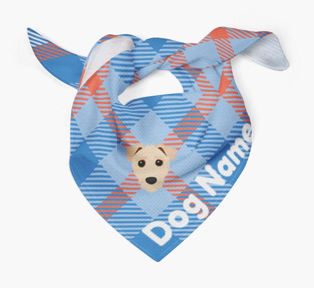 Personalized Plaid Dog Bandana for {dogsName}