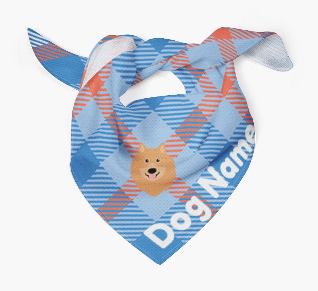 Personalized Plaid Dog Bandana for {dogsName}