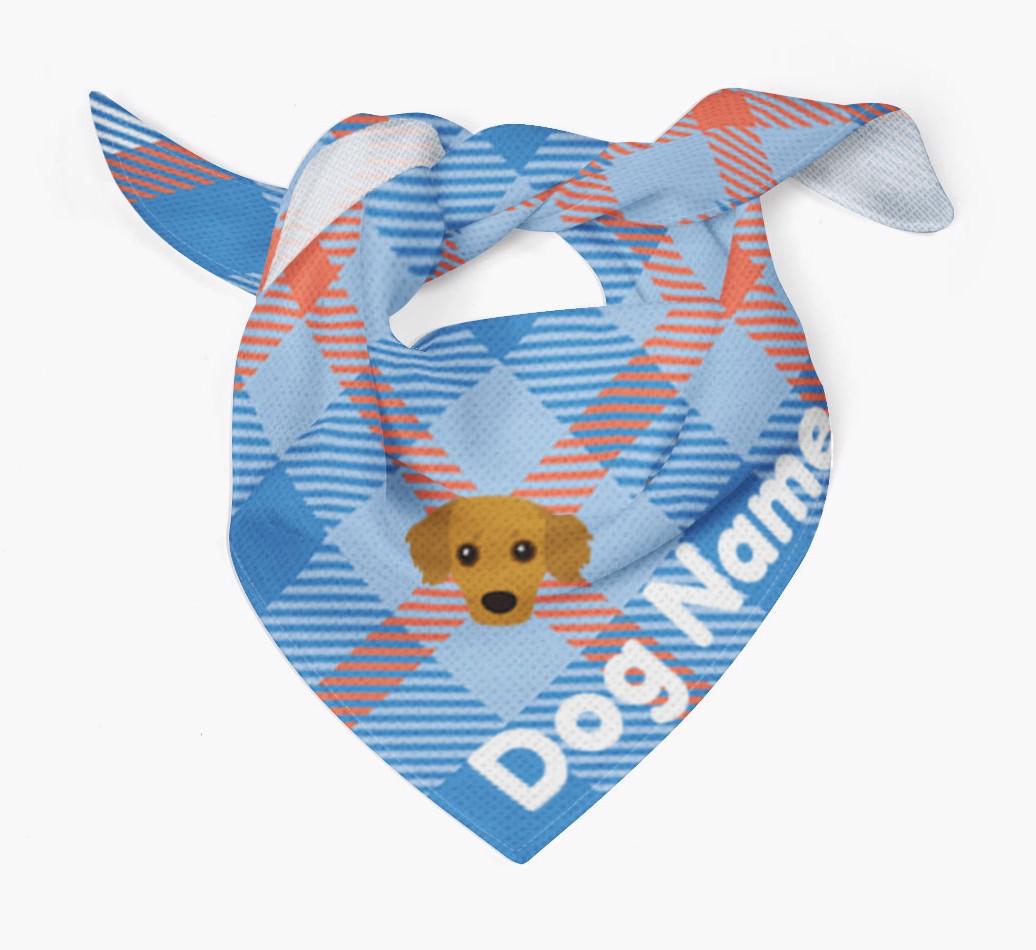 Personalized Plaid Dog Bandana for {dogsName}