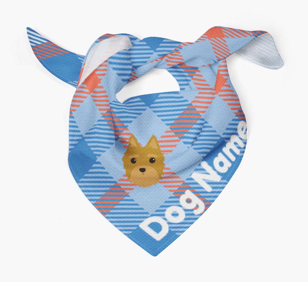 Personalized Plaid Dog Bandana for {dogsName}