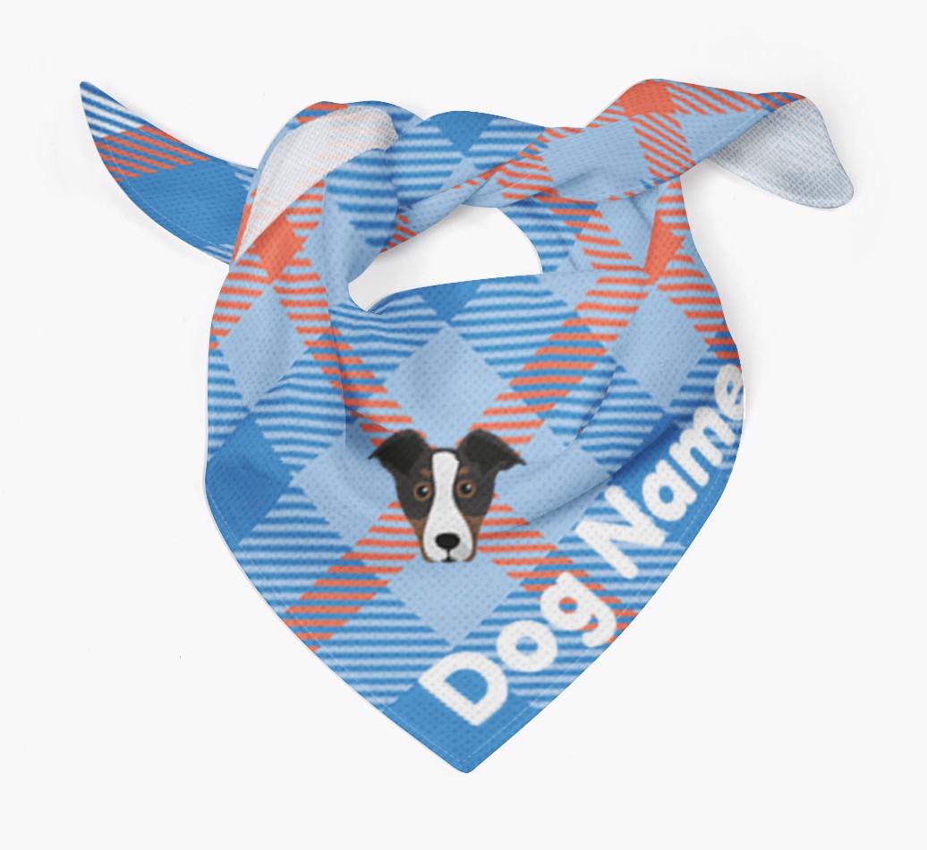 Personalized Plaid Dog Bandana for {dogsName}
