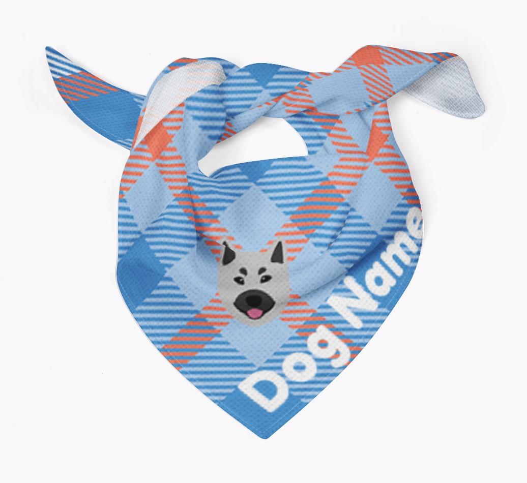 Personalized Plaid Dog Bandana for {dogsName}