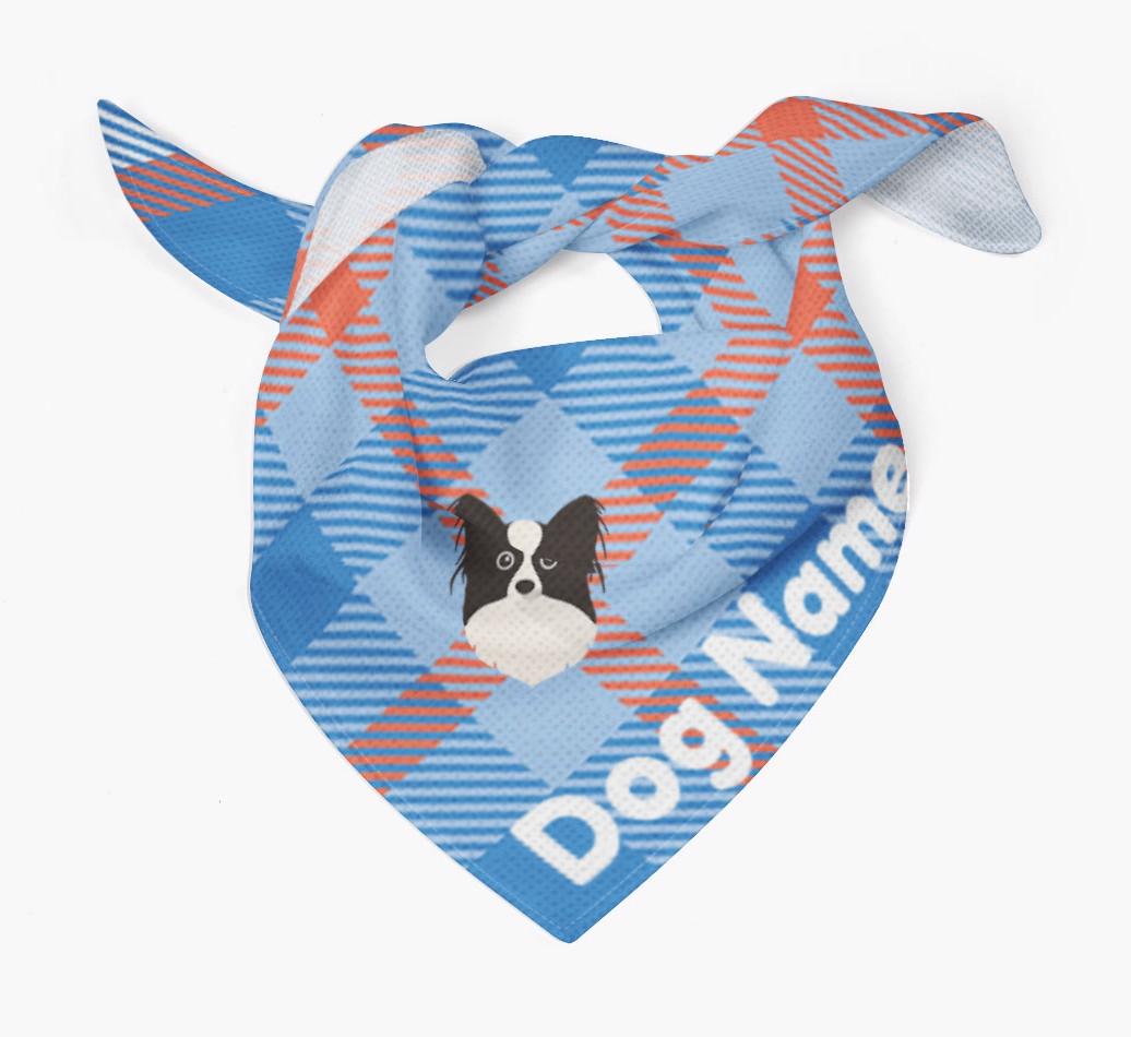 Personalized Plaid Dog Bandana for {dogsName}