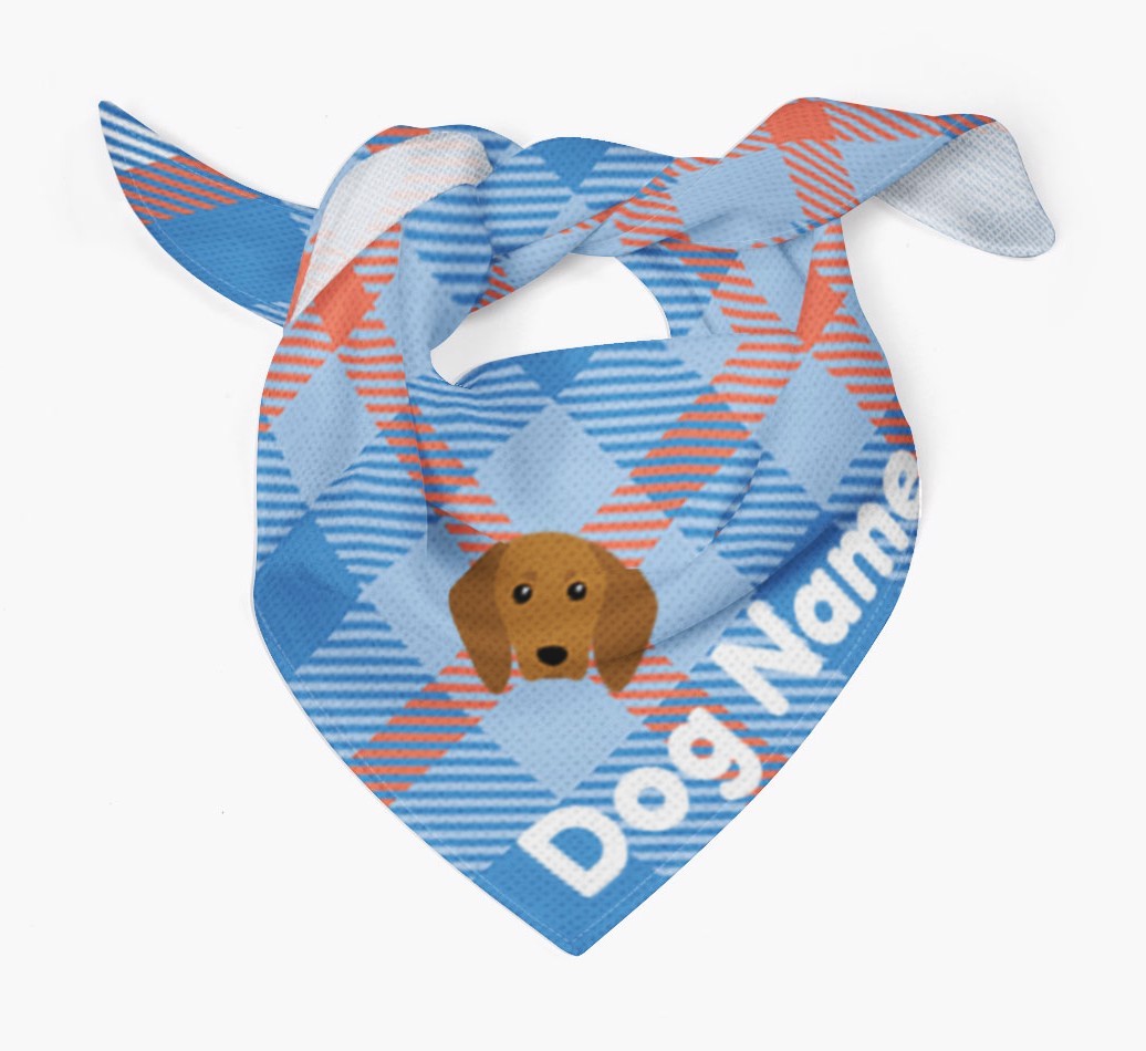 Personalized Plaid Dog Bandana for {dogsName}