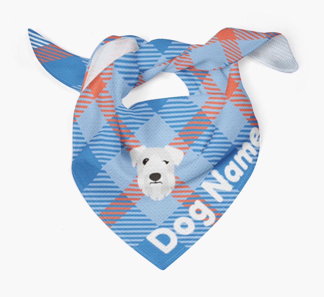 Personalized Plaid Dog Bandana for {dogsName}