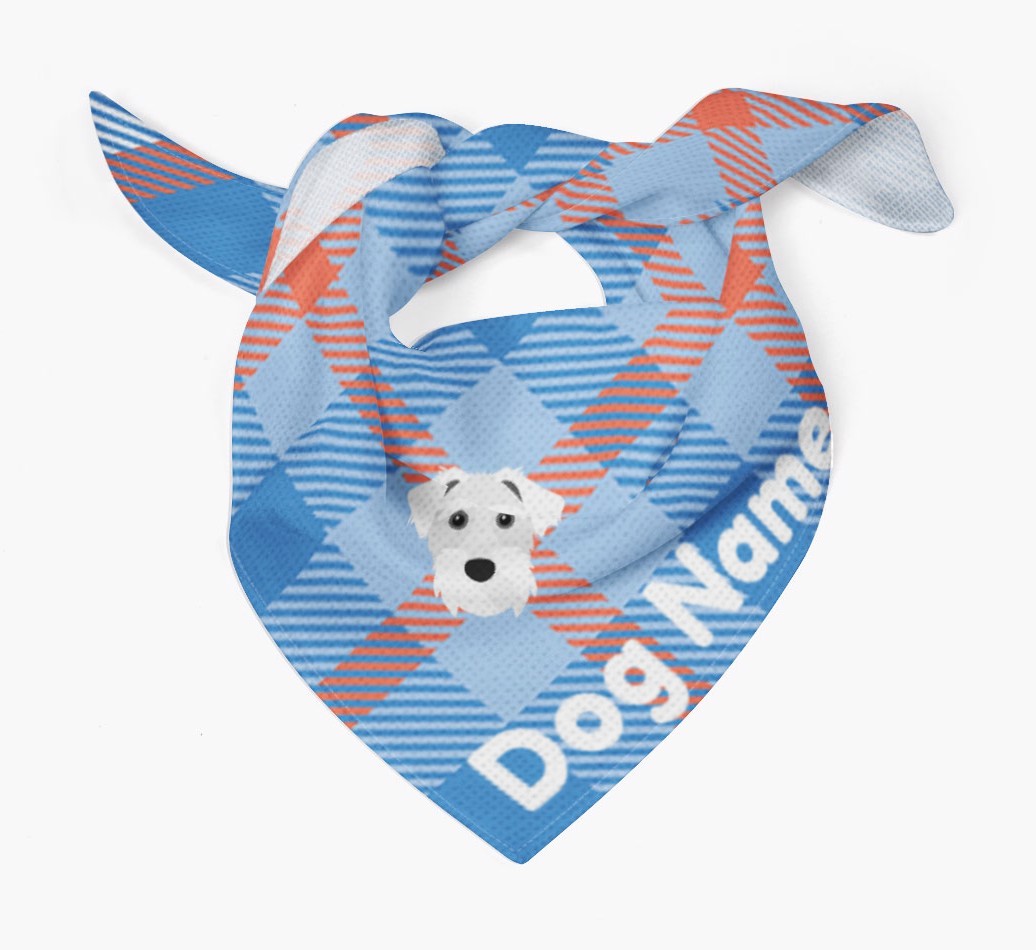 Personalized Plaid Dog Bandana for {dogsName}