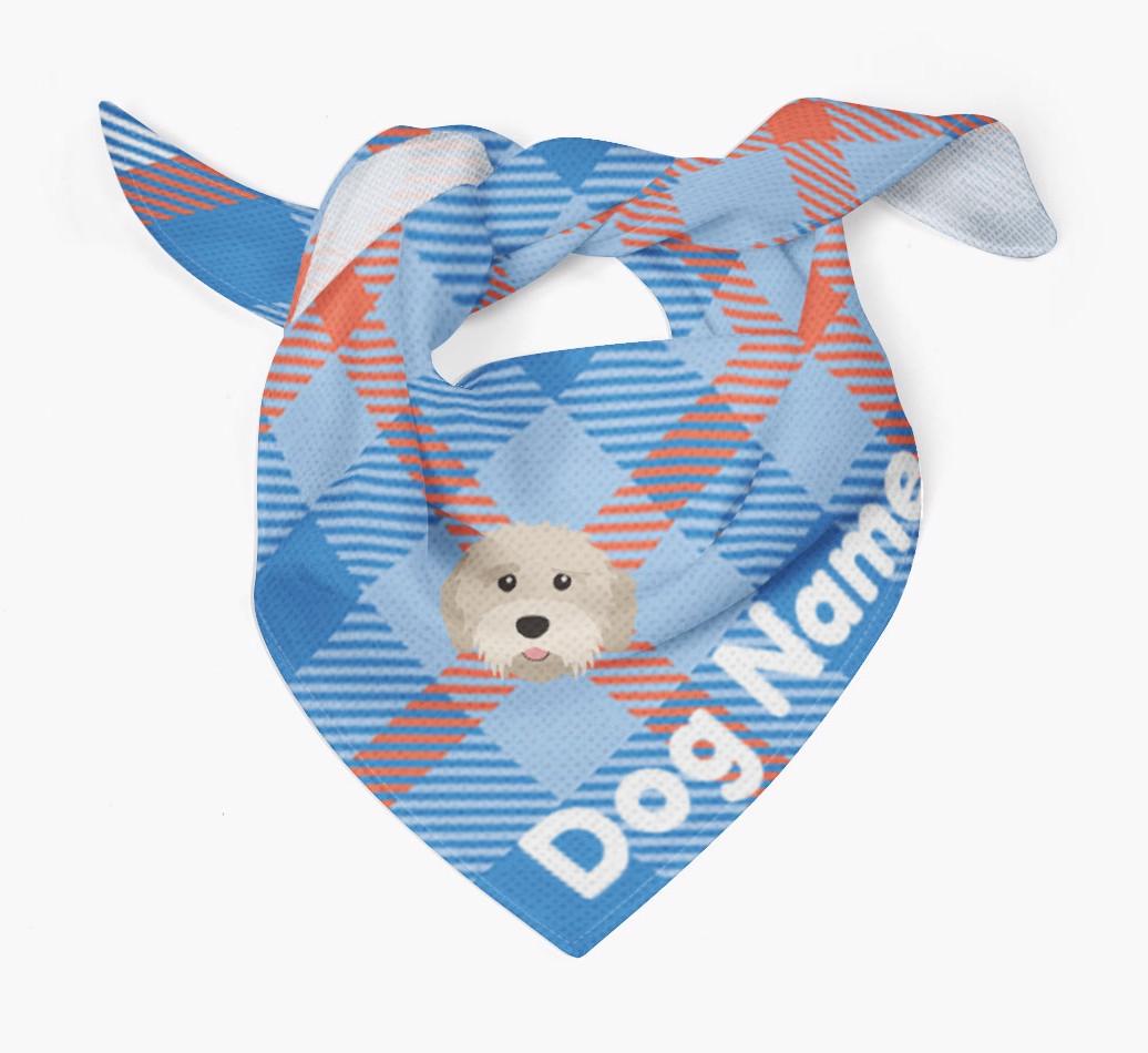 Personalized Plaid Dog Bandana for {dogsName}