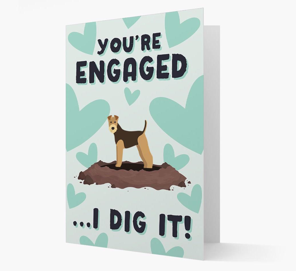 'You're Engaged...I Dig It!' Card with {breedFullName} Icon