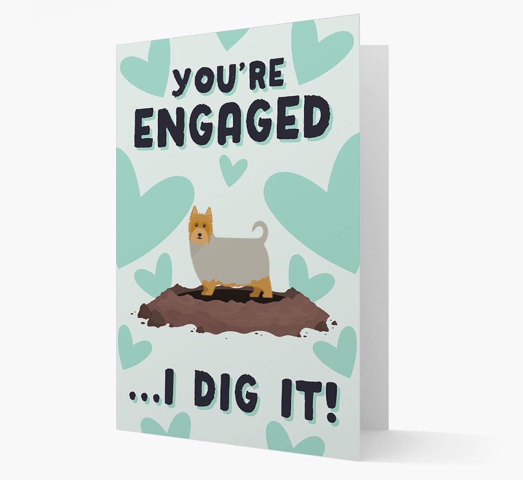 'You're Engaged...I Dig It!' Card with {breedFullName} Icon