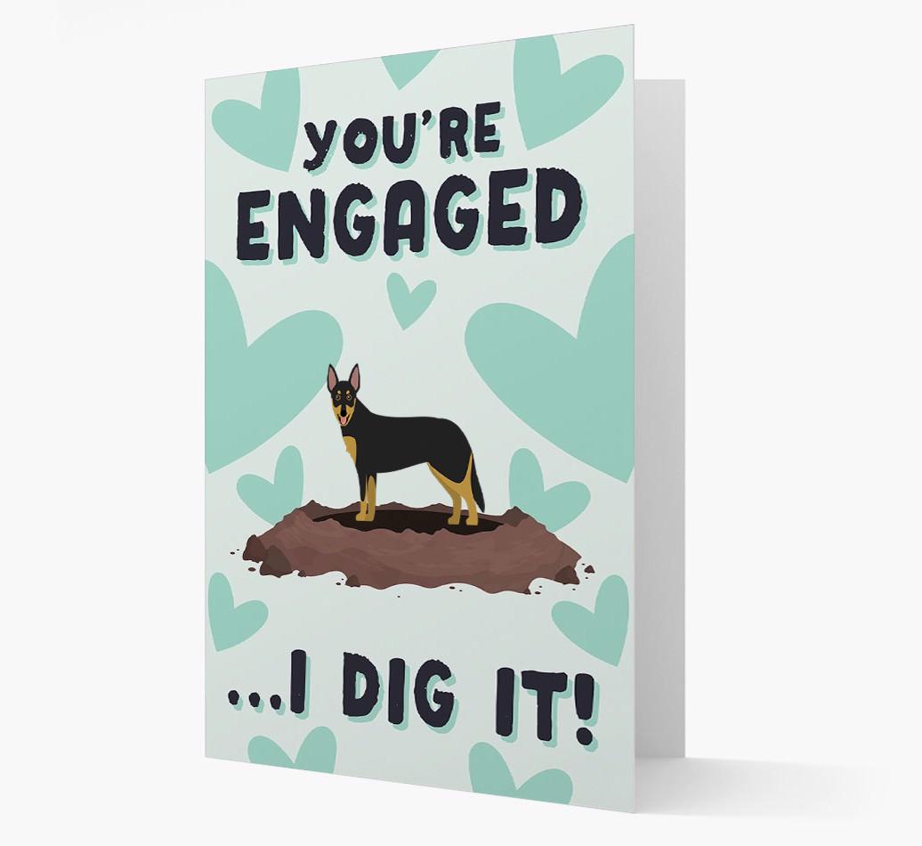 'You're Engaged...I Dig It!' Card with {breedFullName} Icon